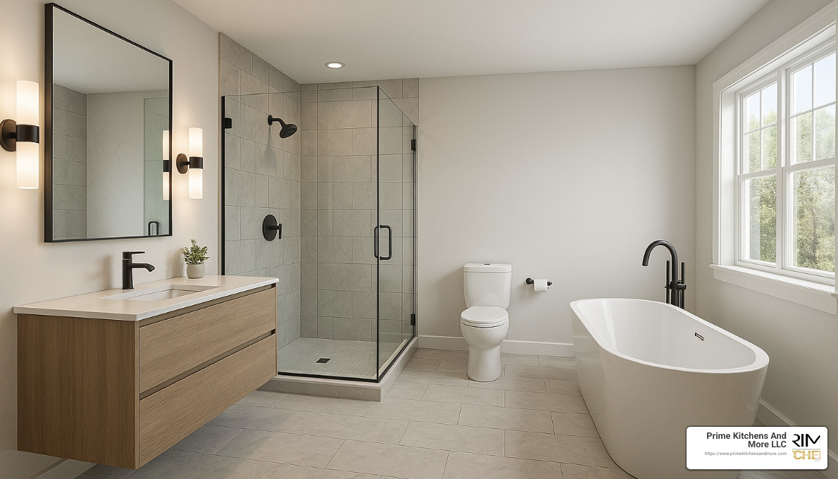 3D bathroom design rendering - bathroom renovation orlando