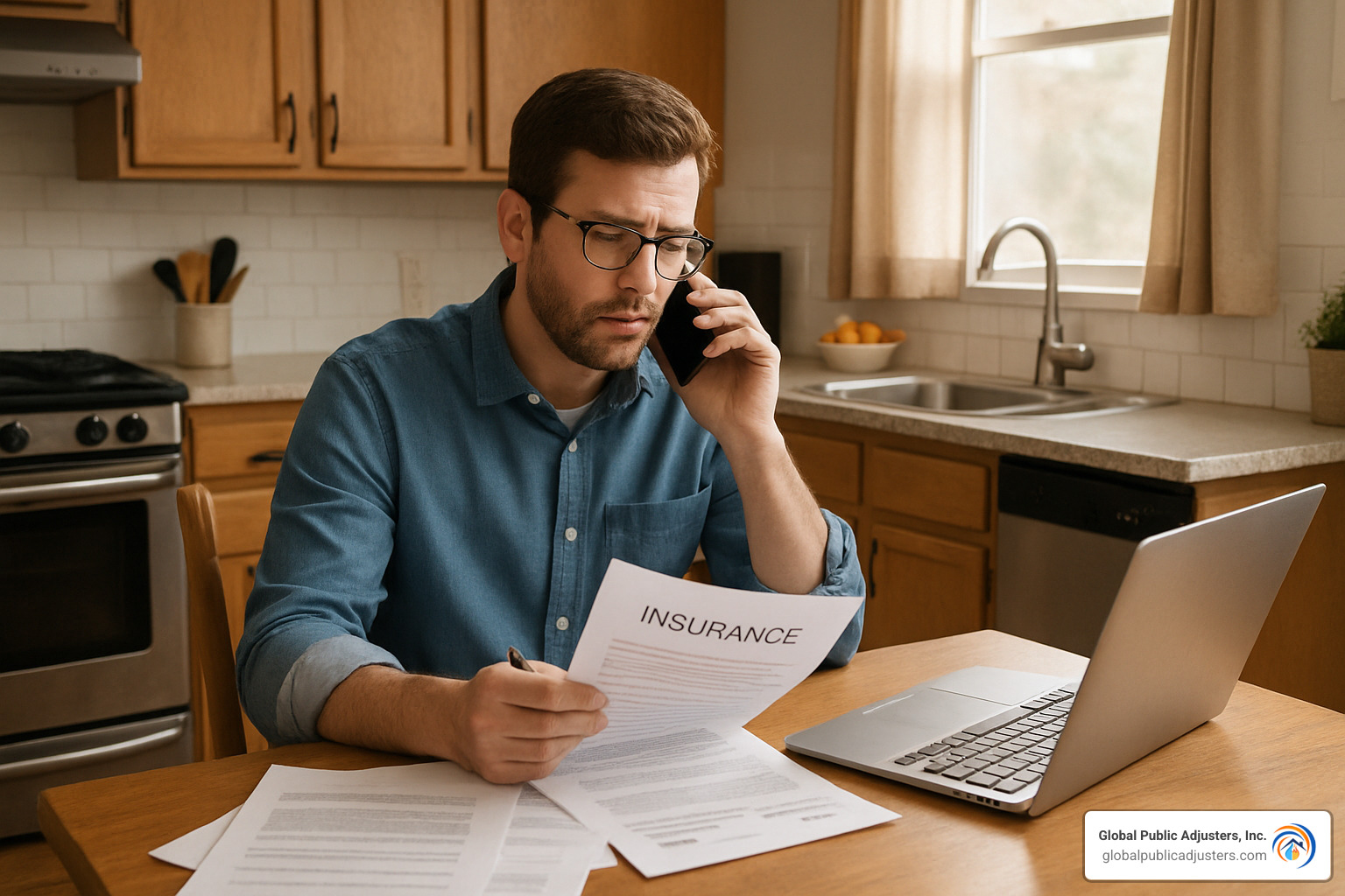 policyholder on phone with insurance company - insurance claim help policyholder on phone with insurance company - insurance claim help