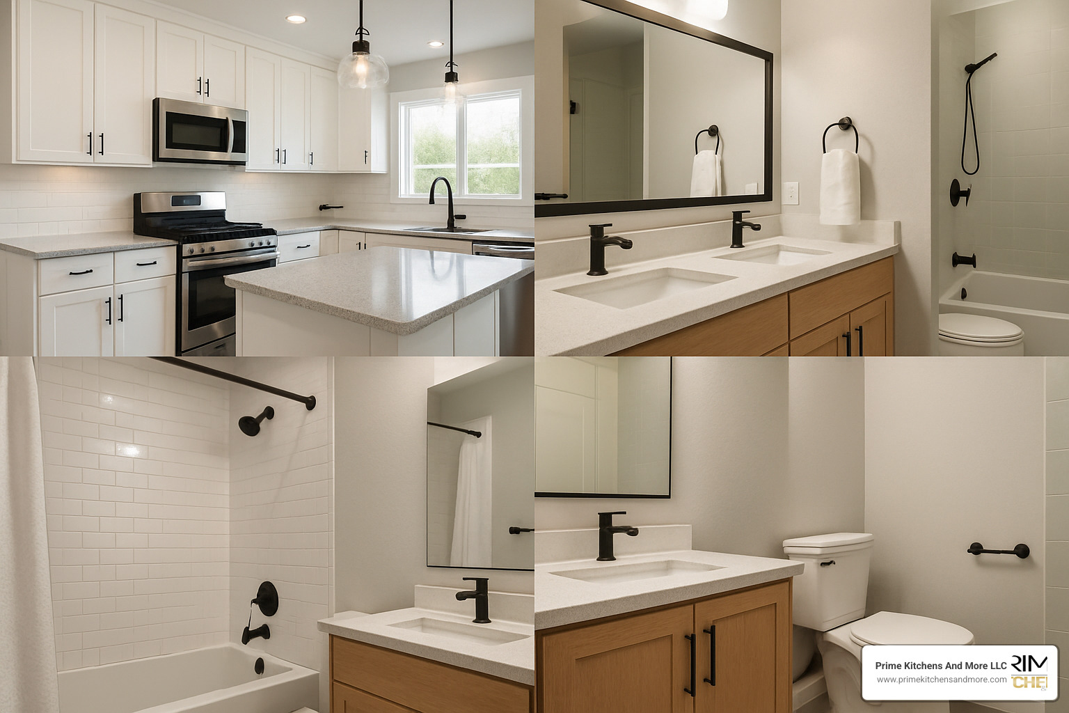 kitchen and bathroom remodeling collage - home remodeling companies