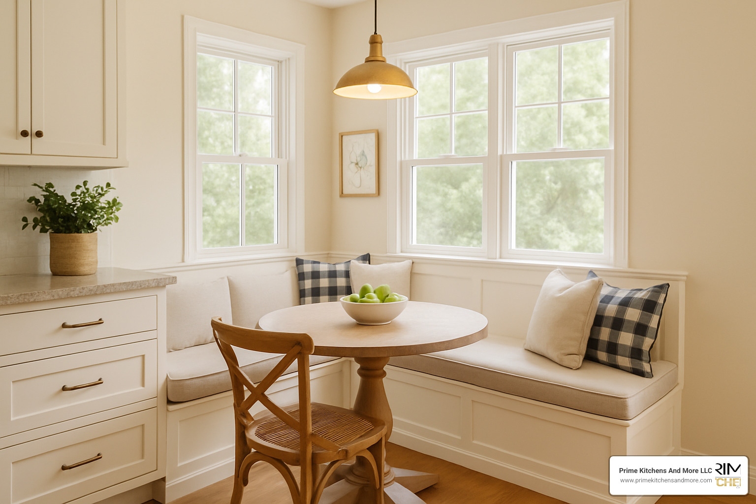 corner banquette seating in kitchen - corner kitchen remodel