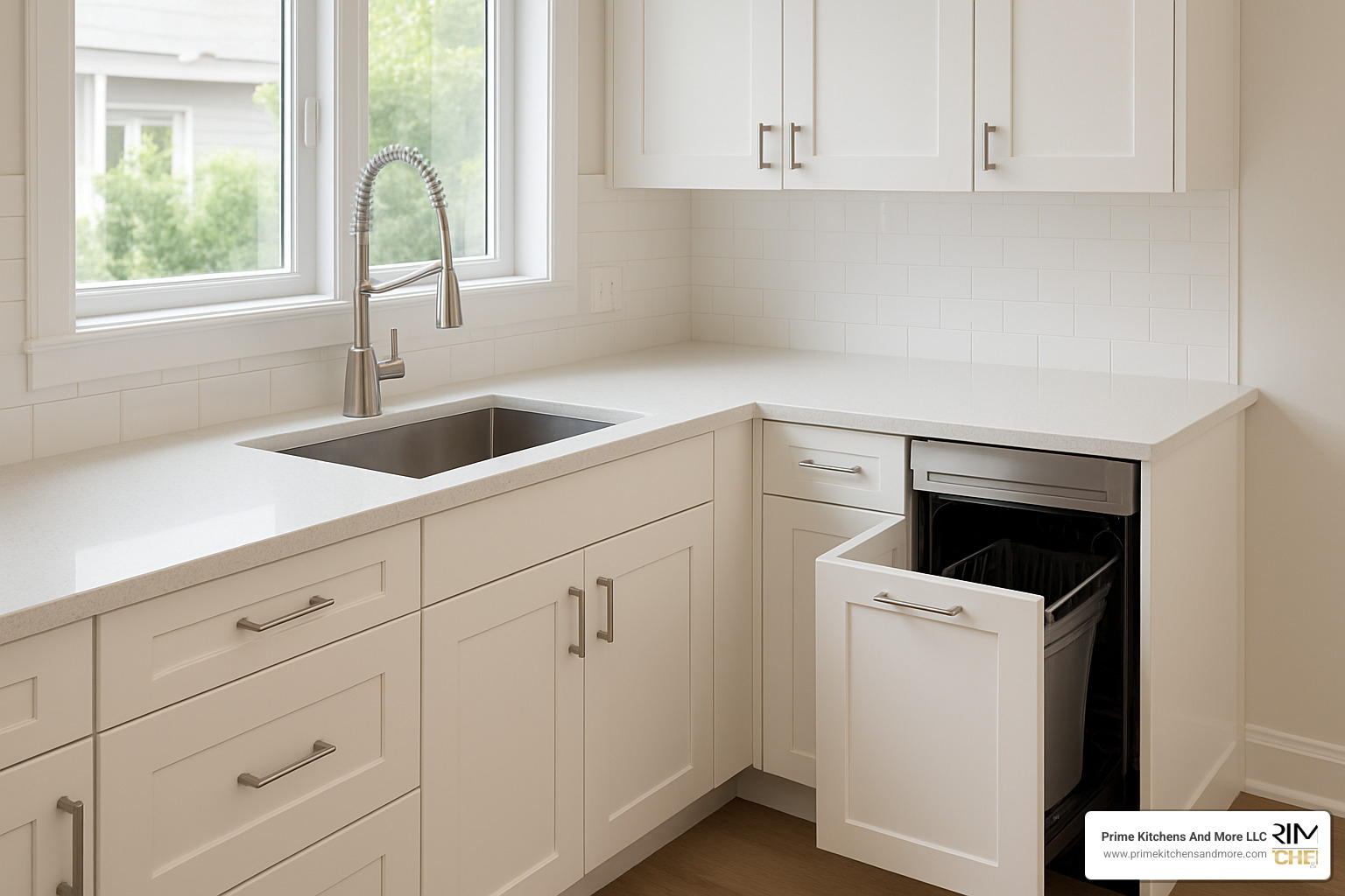 corner sink kitchen with proper dishwasher placement and buffer cabinet - corner sink kitchen remodel