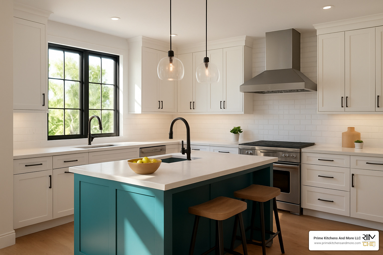 3D digital rendering of custom kitchen design - custom kitchen and bath near me