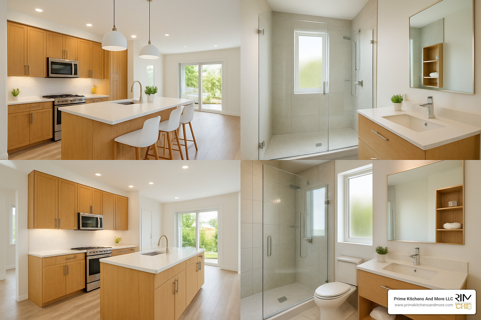 collage of current kitchen and bath design trends - custom kitchen and bath near me