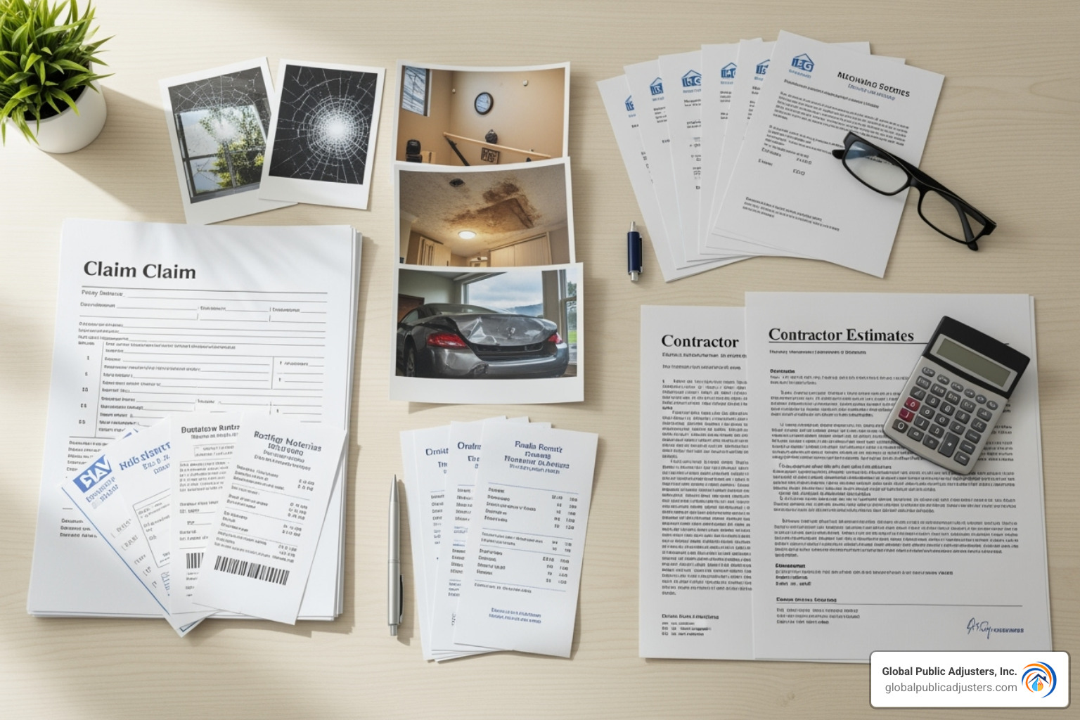 organized claim documents: photos, receipts, and contractor estimates - Underpaid insurance claim organized claim documents: photos, receipts, and contractor estimates - Underpaid insurance claim