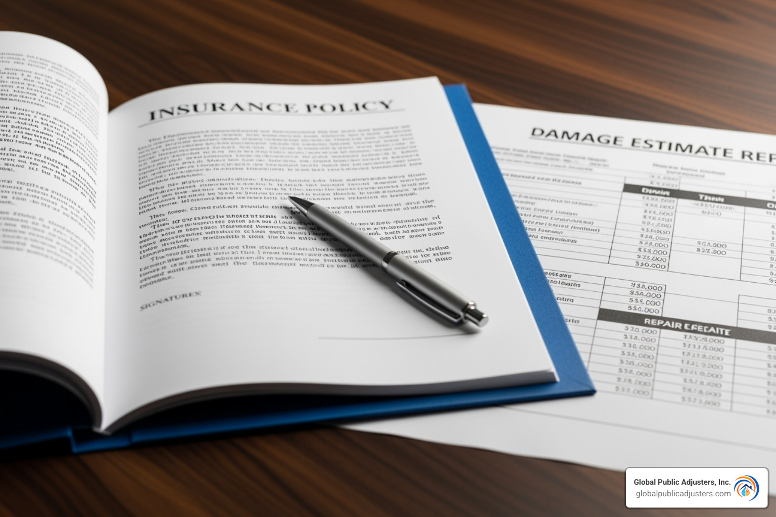 damage estimate report and insurance policy - expert public adjuster damage estimate report and insurance policy - expert public adjuster