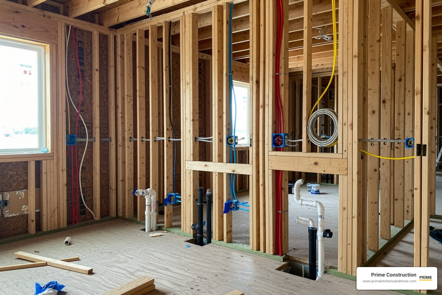 kitchen during the rough-in phase showing new plumbing and electrical work - kitchen remodeling contractors Florida kitchen during the rough-in phase showing new plumbing and electrical work - kitchen remodeling contractors Florida