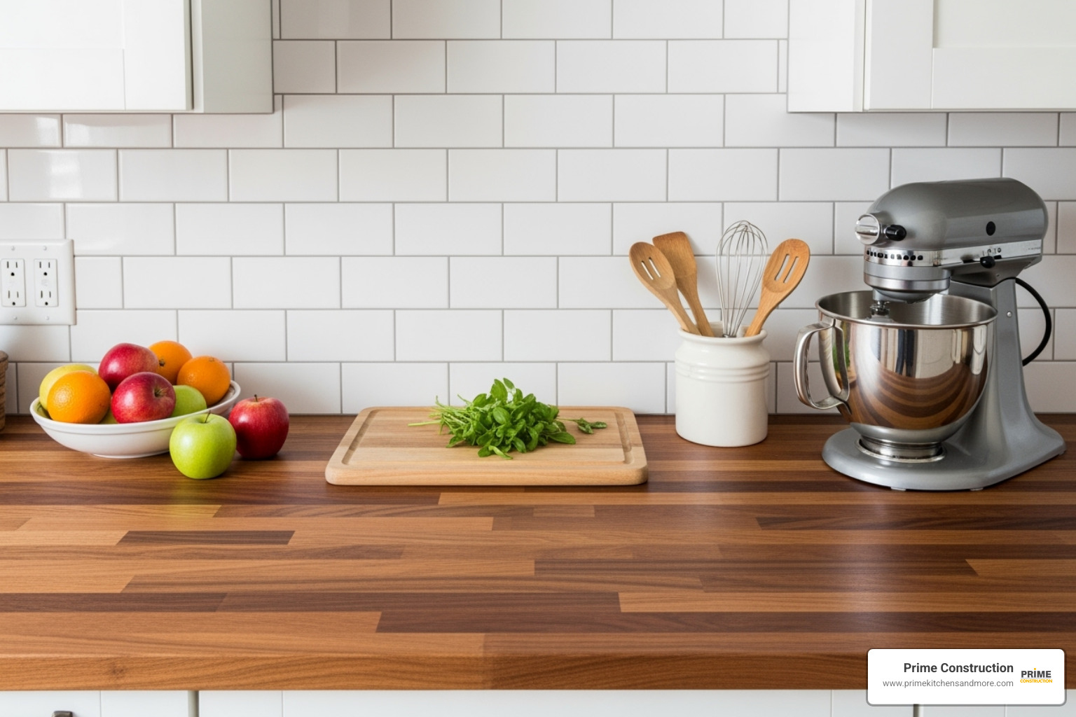 a butcher block countertop with a subway tile backsplash - country small kitchen ideas a butcher block countertop with a subway tile backsplash - country small kitchen ideas
