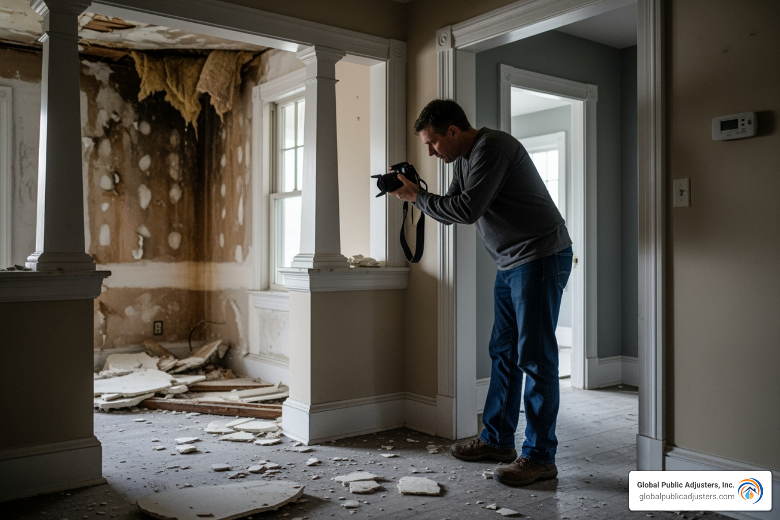 person documenting property damage - how to negotiate an insurance settlement person documenting property damage - how to negotiate an insurance settlement