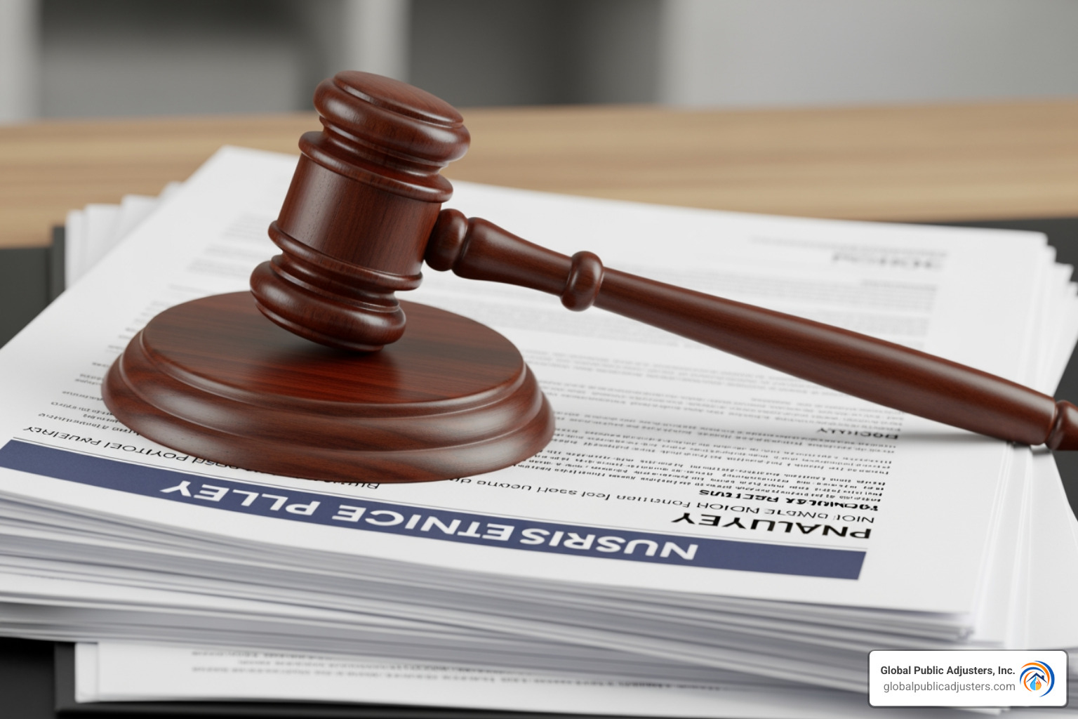 gavel and an insurance policy document - Denied insurance claim Orlando gavel and an insurance policy document - Denied insurance claim Orlando