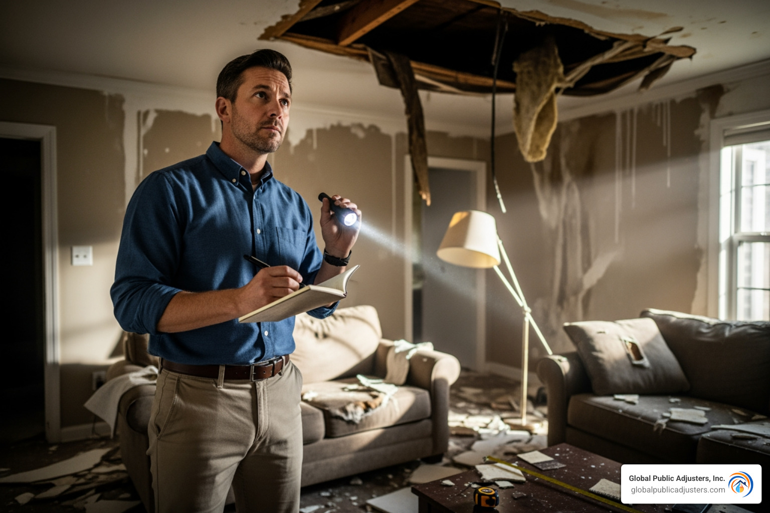 Global Public Adjusters professional inspecting property damage - Denied insurance claim Orlando Global Public Adjusters professional inspecting property damage - Denied insurance claim Orlando