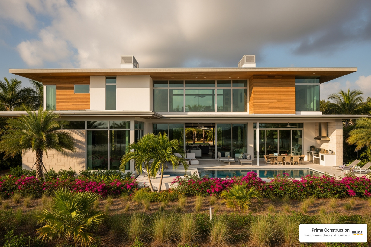 A modern Florida home featuring impact-resistant windows and a reinforced roof, designed to withstand local climate conditions - Orlando home improvement services A modern Florida home featuring impact-resistant windows and a reinforced roof, designed to withstand local climate conditions - Orlando home improvement services