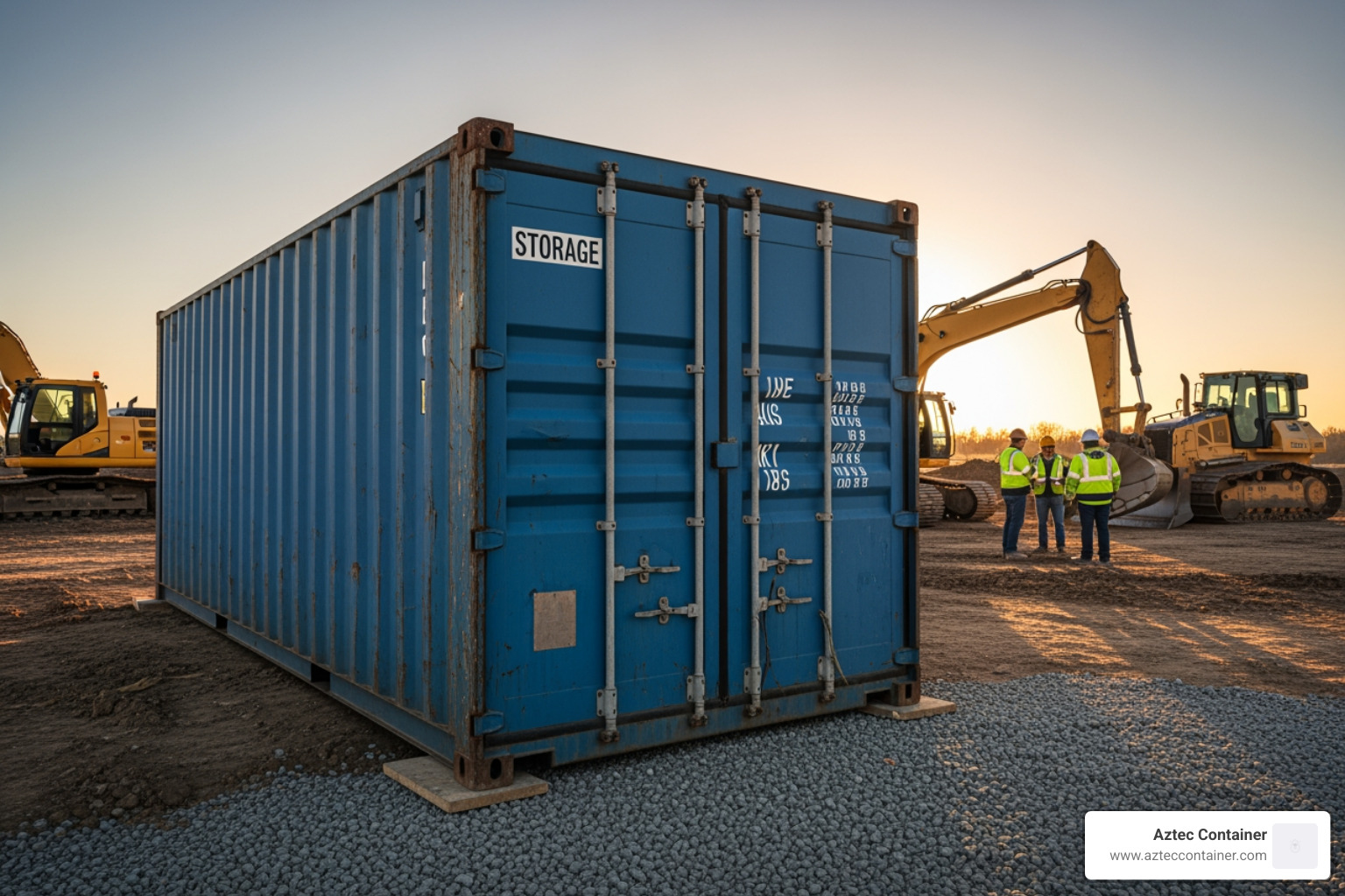 20 ft container on a construction site - 20 ft box container 20 ft container on a construction site - 20 ft box container