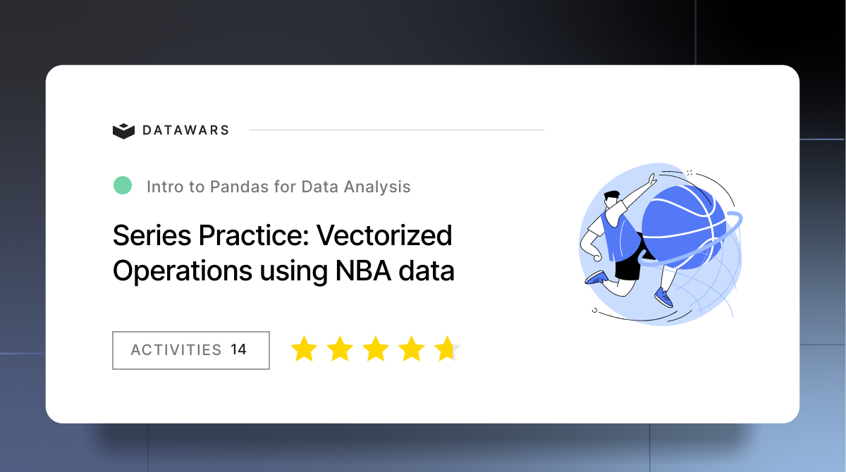 Series Practice Vectorized Operations using NBA data Free Data