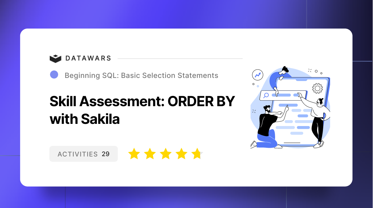 python & sql skills for data professionals | isha... Skill Assessment: ORDER BY with Sakila | Free Data Science Project ...