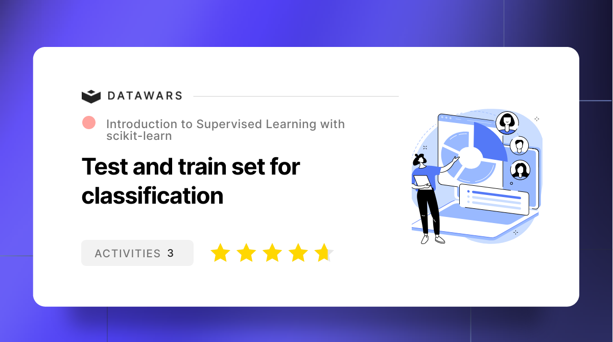 Test and train set for classification | Free Data Science Project ...