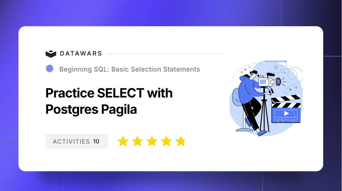 Practice SELECT with Postgres Pagila | Free Data Science Project | Data ...