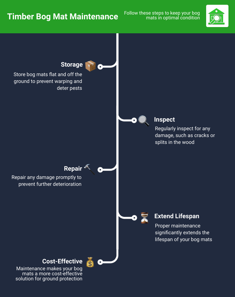 Timber Bog Mat Maintenance infographic infographic