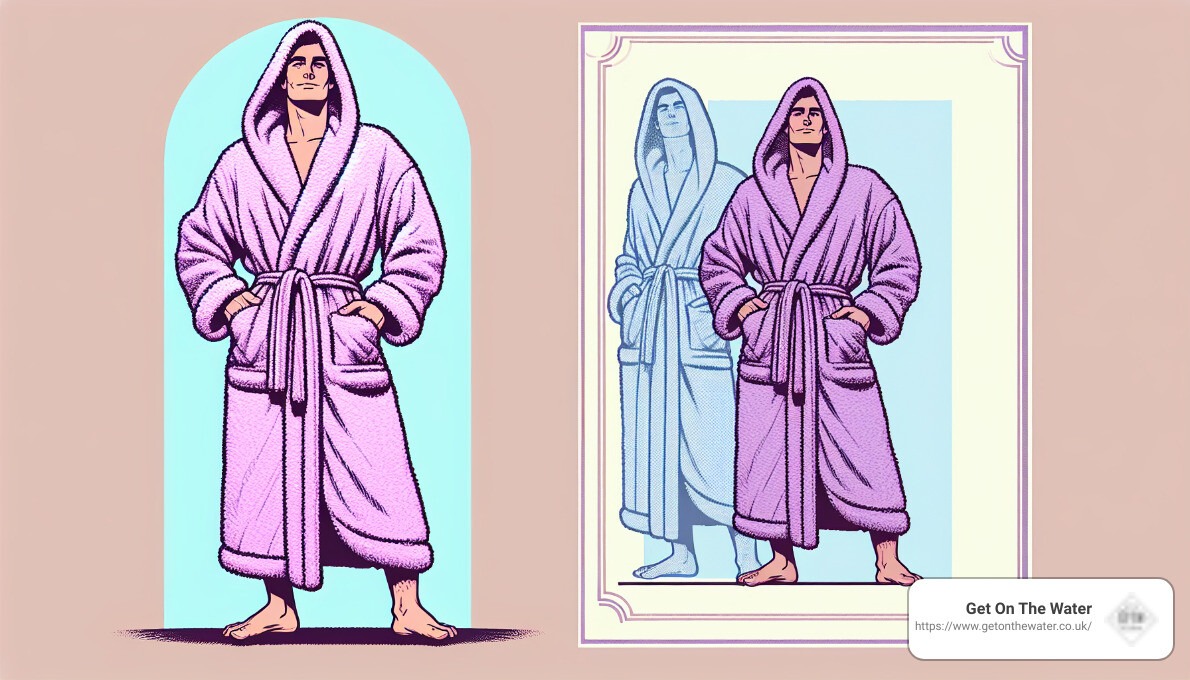 Header Image - A person wearing the Bleubird Lavender Changing Robe - Bleubird Lavender changing robes