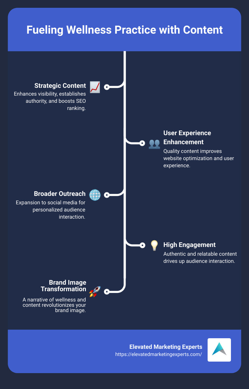 Content and Wellness Infographic - 75 wellness practice content creation infographic infographic-line-5-steps