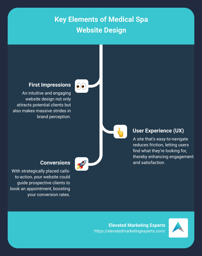 The importance of medical spa website design infographic - medical spa website design infographic infographic-line-3-steps