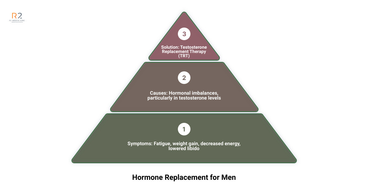 Infographic on hormone replacement therapy - best hormone replacement for men infographic 3_stage_pyramid