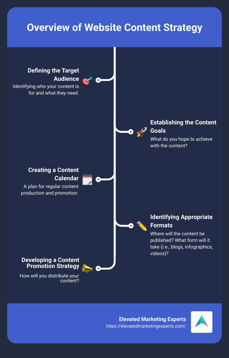 Content Strategy Overview - content strategy for a website infographic infographic-line-5-steps