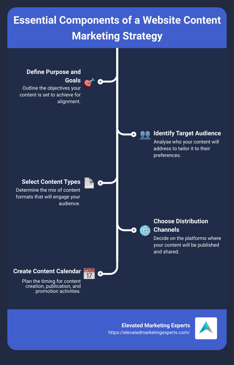 Website Content Marketing strategy infographic - website content marketing strategy infographic infographic-line-5-steps