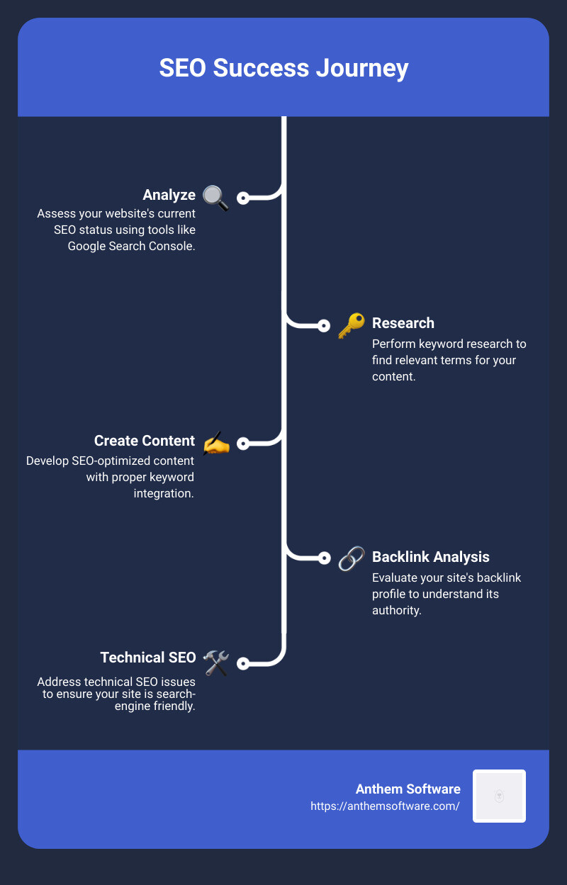 Simple SEO infographic - how to seo my website infographic infographic-line-5-steps