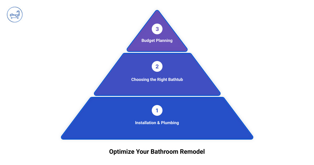 Infographic giving a simple overview of bathroom remodelling with a bathtub - add a tub to bathroom infographic 3_stage_pyramid