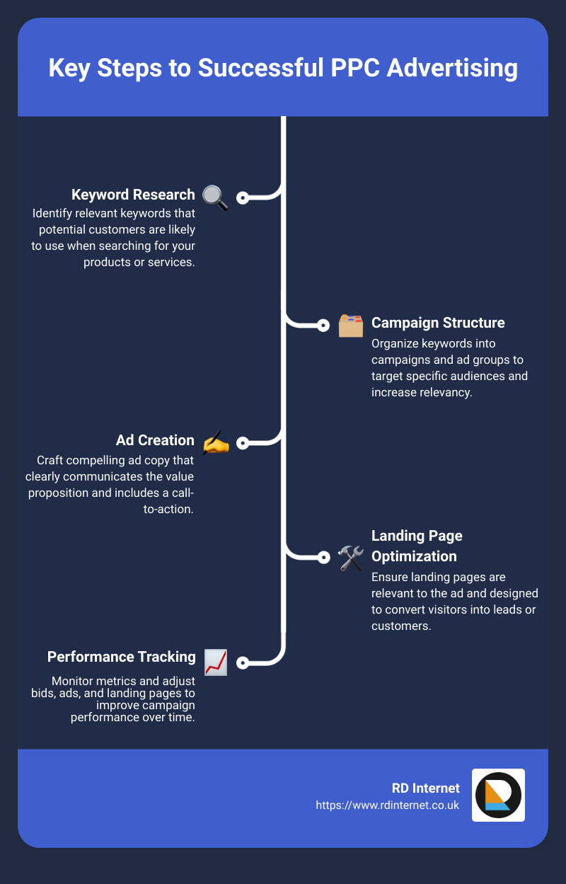 Understanding Pay-Per-Click (PPC) Advertising - ad click pay infographic infographic-line-5-steps