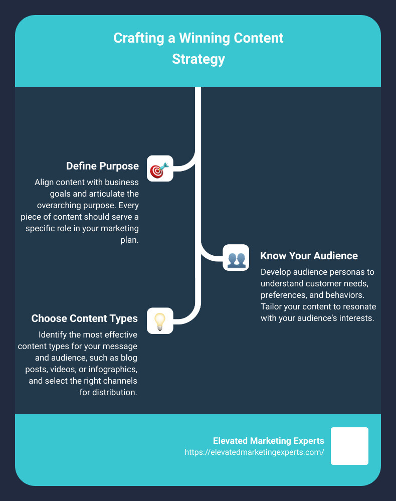 Developing a content strategy - content strategy for marketing infographic infographic-line-3-steps