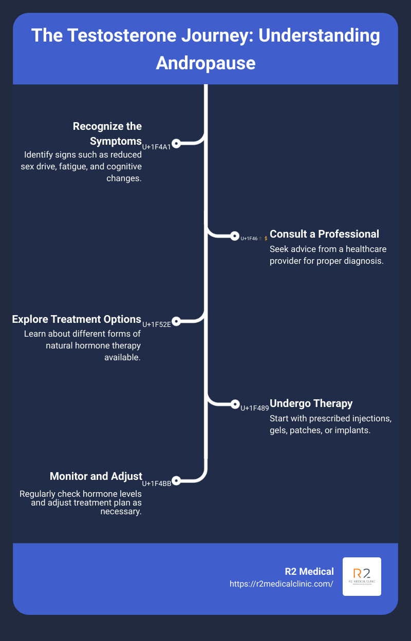 Infographic on Men's Hormone Levels - natural hormone therapy for men infographic infographic-line-5-steps