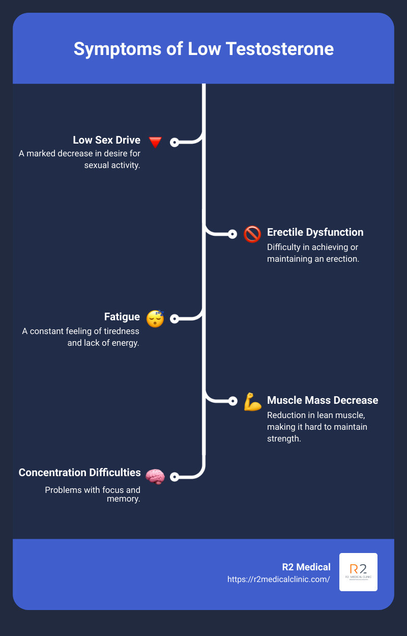 infographic on symptoms of low testosterone - trt for men infographic infographic-line-5-steps