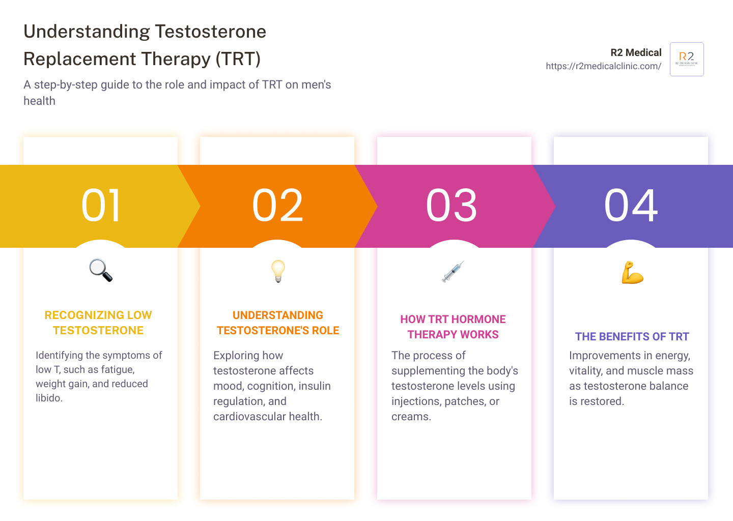 <infographic of trt function> - trt hormone infographic pillar-4-steps