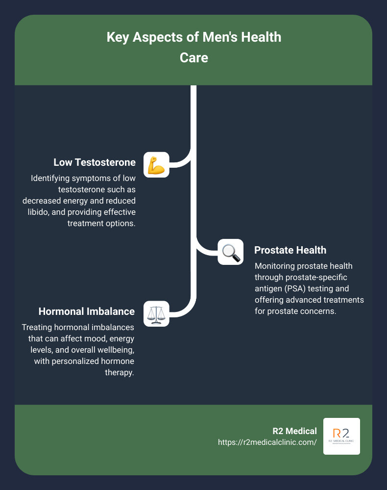 Men's Health Issues Infographic - men's health care center infographic infographic-line-3-steps
