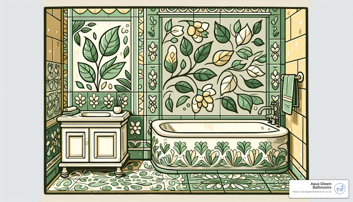 nature-inspired tiles - tile artwork