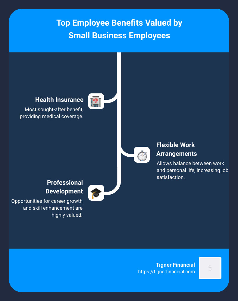 Infographic on Top Employee Benefits Valued by Small Business Employees - what is employee benefits infographic infographic-line-3-steps