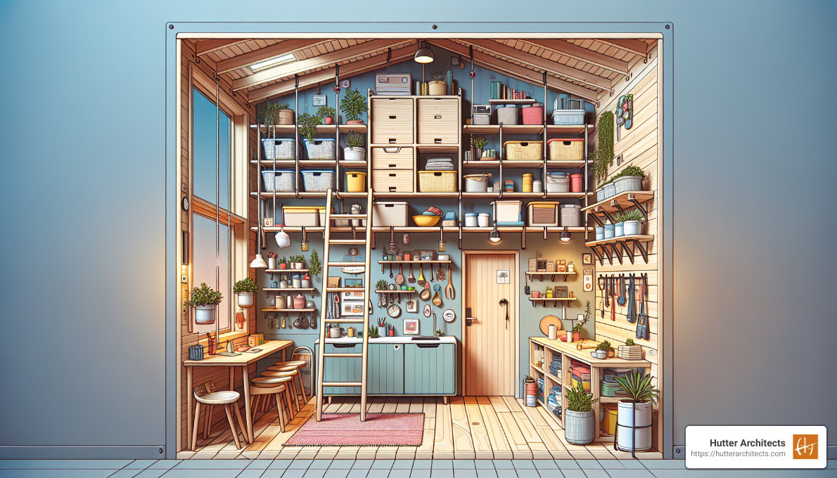 vertical storage solutions - designing a sustainable tiny home
