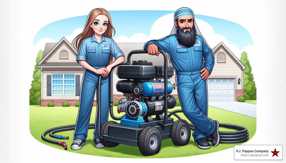 Air Compressor for Blow-Out Method - Automatic Lawn Sprinkler System Installation