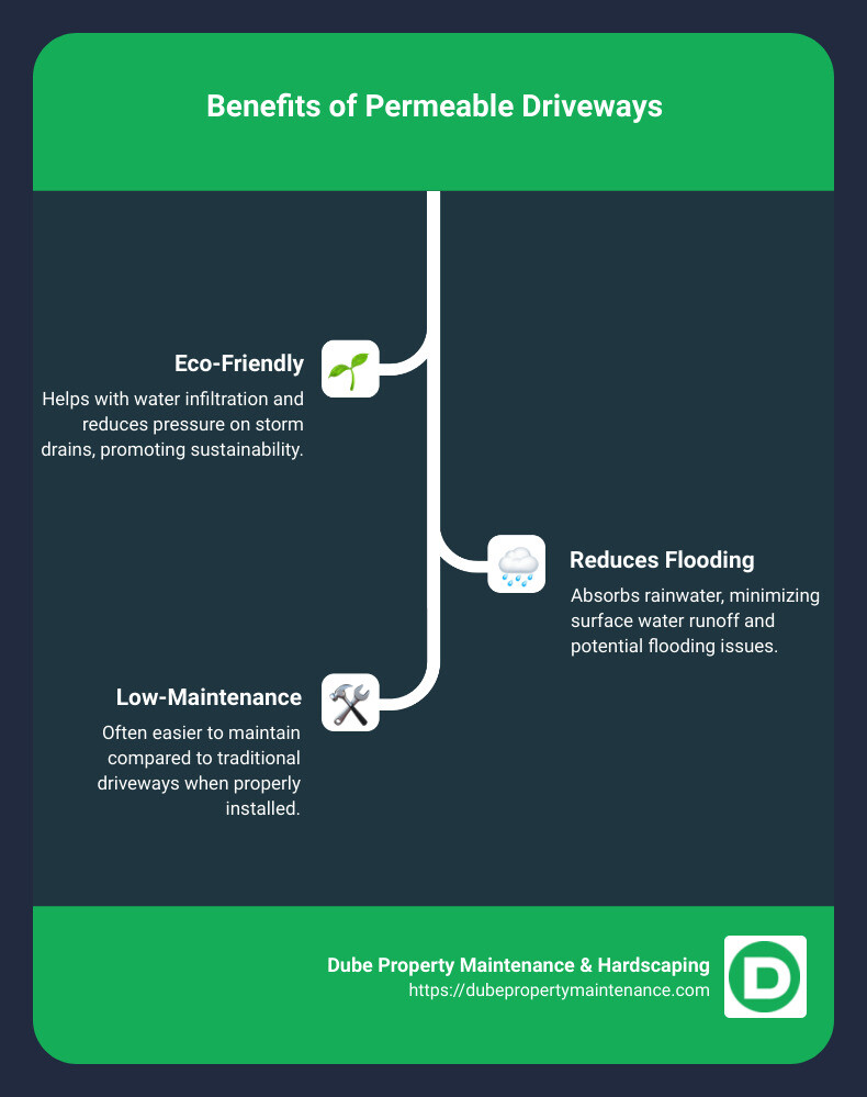 Benefits of Permeable Driveways - permeable driveway infographic infographic-line-3-steps