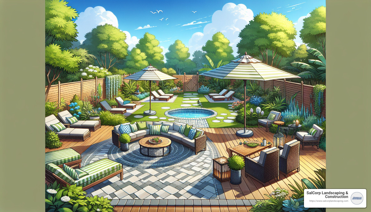 Herringbone pattern - paver patio designs ideas