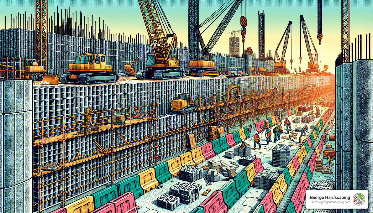 Gravity Retaining Wall - retaining wall construction detail