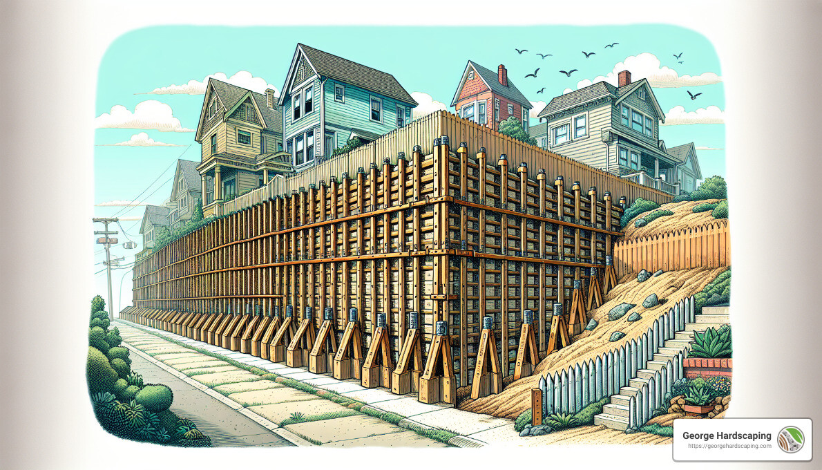 Anchored Retaining Wall - retaining wall construction detail