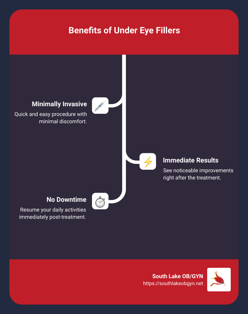 under eye filler benefits infographic - under eye filler near me infographic infographic-line-3-steps