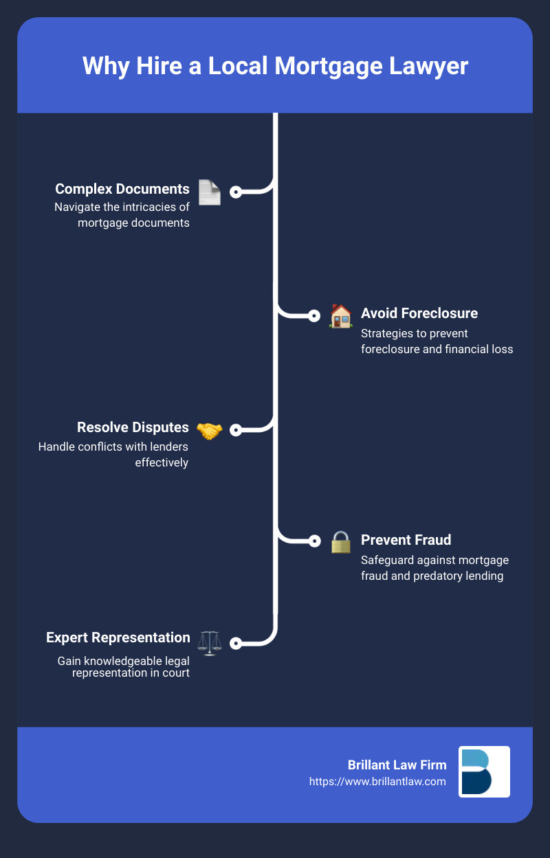 Why hire a mortgage lawyer infographic - mortgage lawyer near me infographic infographic-line-5-steps