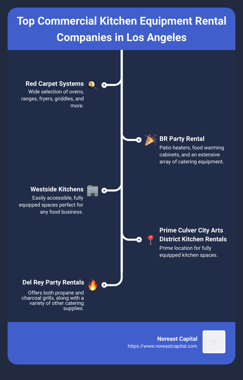 Commercial Kitchen Equipment Rentals Overview - commercial kitchen equipment rentals los angeles infographic infographic-line-5-steps