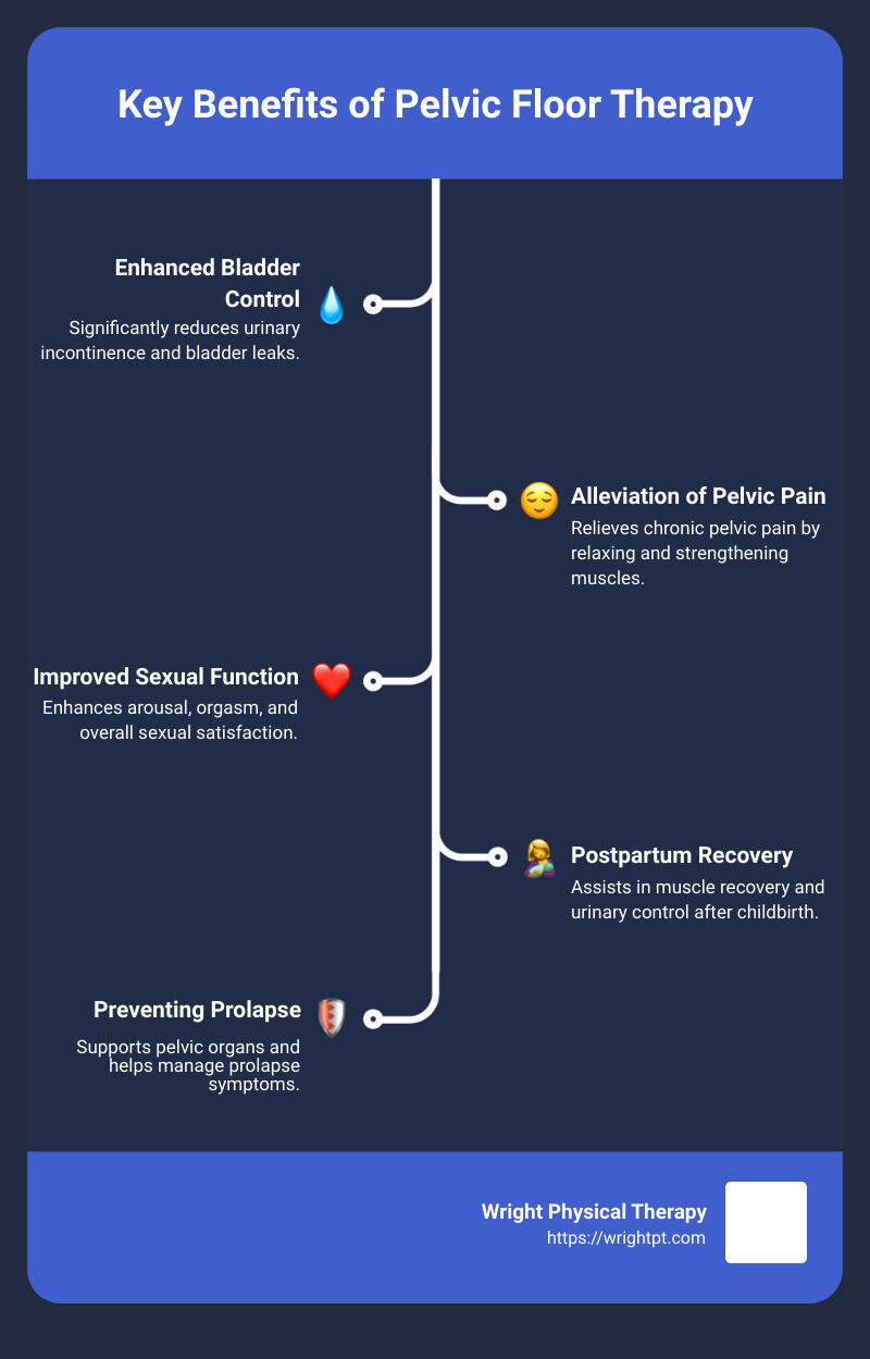 Pelvic Floor Therapy Benefits Infographic - benefits of pelvic floor therapy infographic infographic-line-5-steps