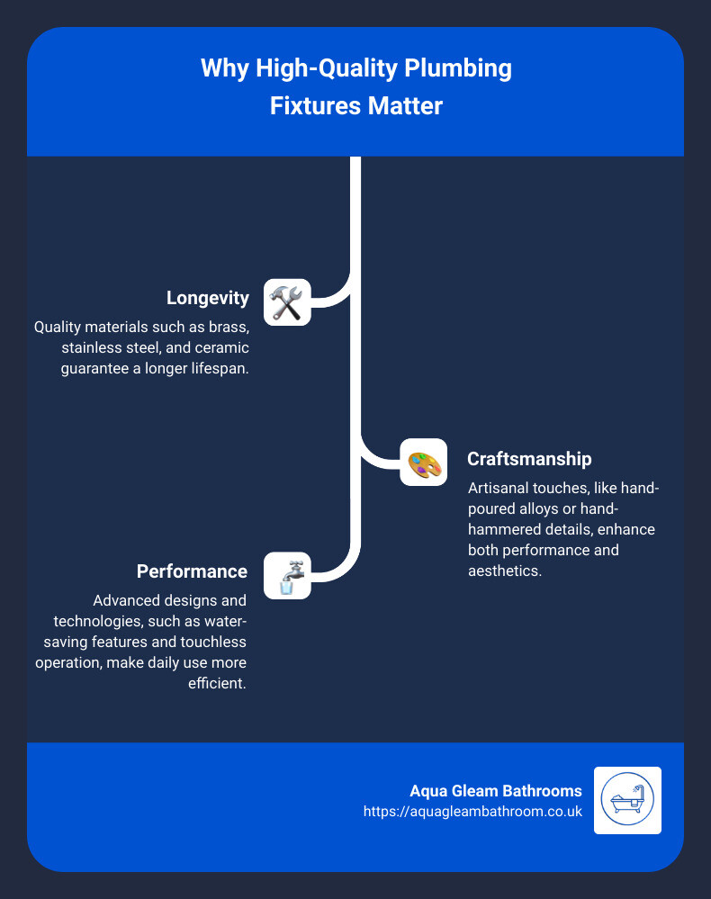 Reasons to choose high-quality plumbing fixtures - high quality plumbing fixtures infographic infographic-line-3-steps