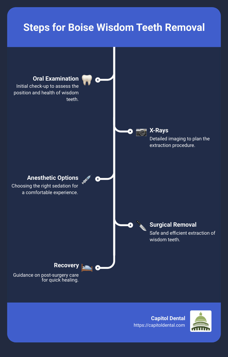 Wisdom Teeth Removal Quick Facts - boise wisdom teeth infographic infographic-line-5-steps