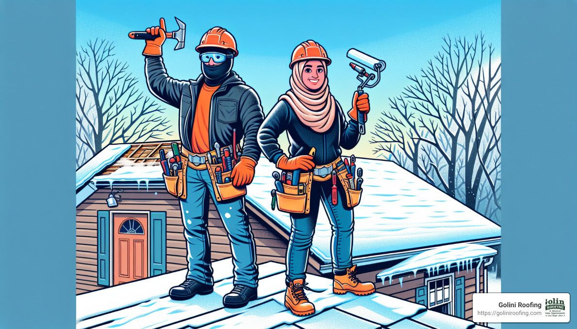 roofing in snow - how long does it take to replace a roof